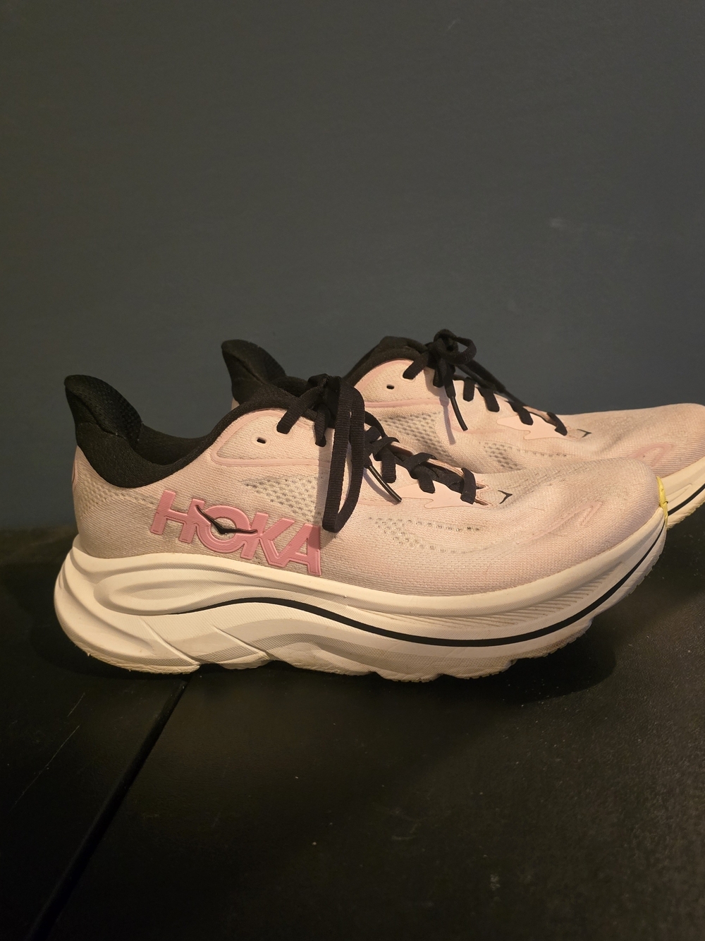 Hoka Women’s Light Pink and Black Shoes - Picture 3 of 6